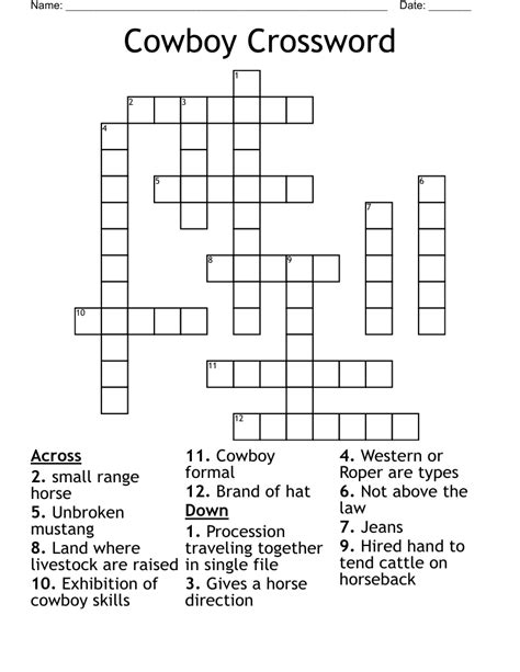 cowboy crossword clue